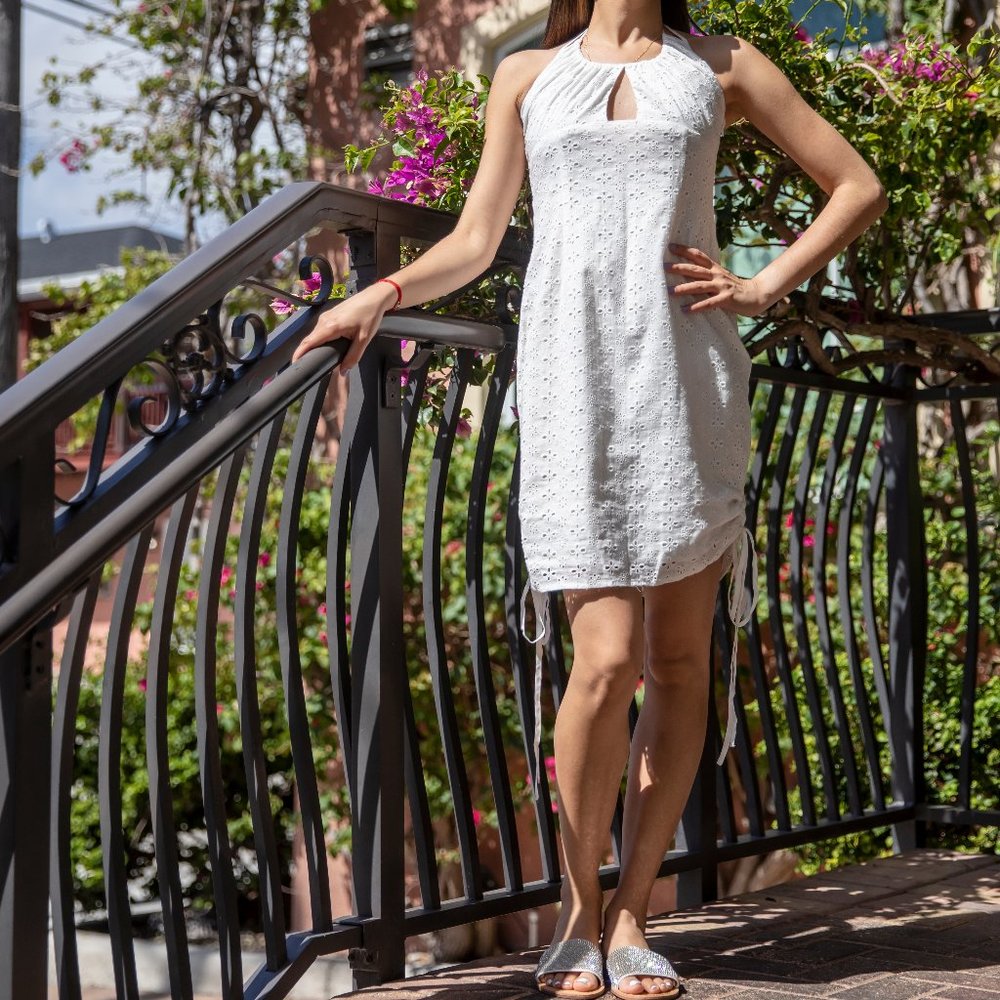 Gently Used Salty Eyelet Haulter Dress Size S